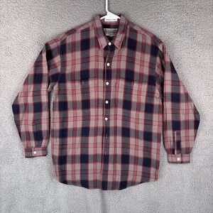 Vintage Levi's Diamond Label Button Up Shirt Mens XL Plaid 70s Pockets READ